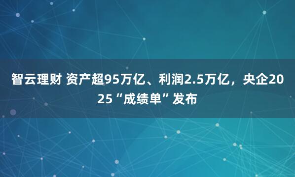 智云理财 资产超95万亿、利润2.5万亿，央企2025“成绩单”发布